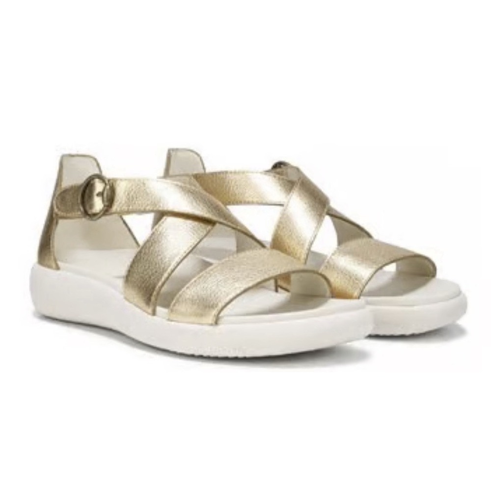 Vionic‎ Womens Harmony RX Recovery Sandals Metallic Gold Leather Size 11